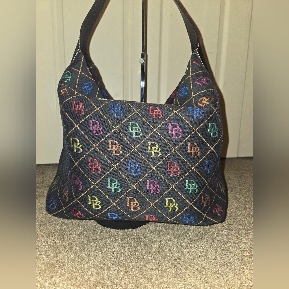 Dooney & Bourke Rainbow Canvas Shoulder Bag - Picture 3 of 14
